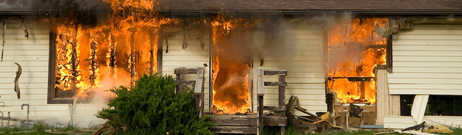 Incendie dans une maison